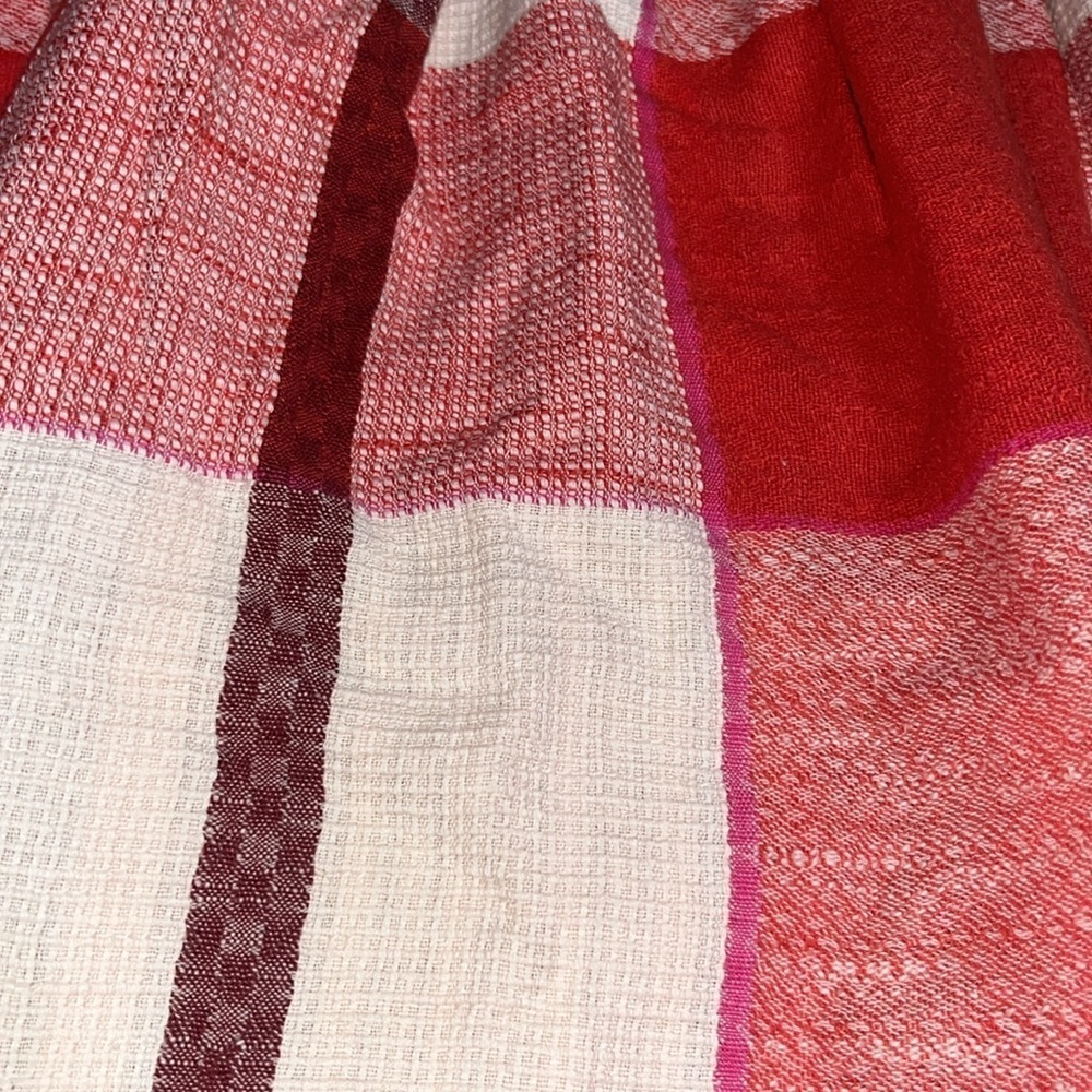 Ace & Jig‎ Boardwalk Dress Doublecloth Cotton Rouge Red Plaid Large - Picture 9 of 11